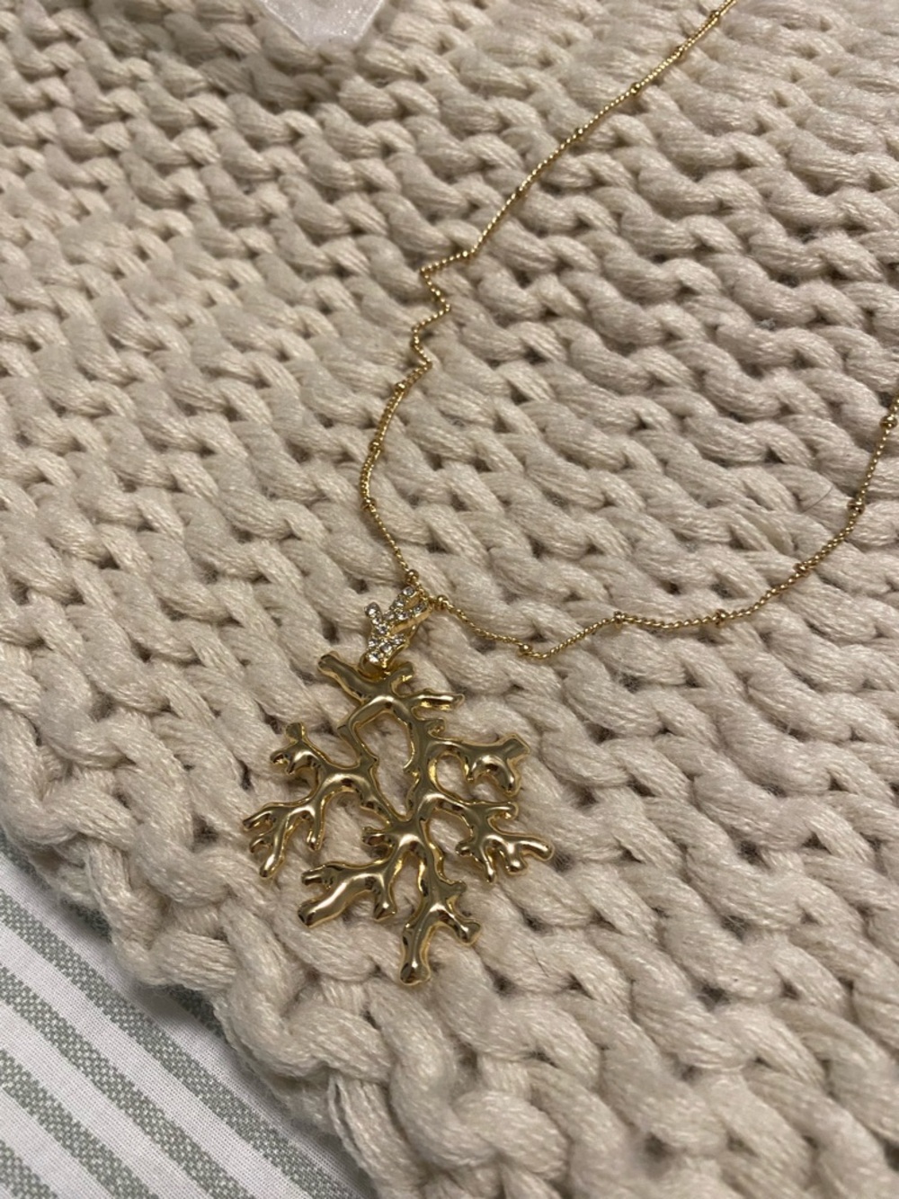 Lilly Pulitzer Gold Coral Branch Pendant Necklace